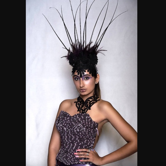 Mina choker - lace costume statement necklace - Picture 2 of 4